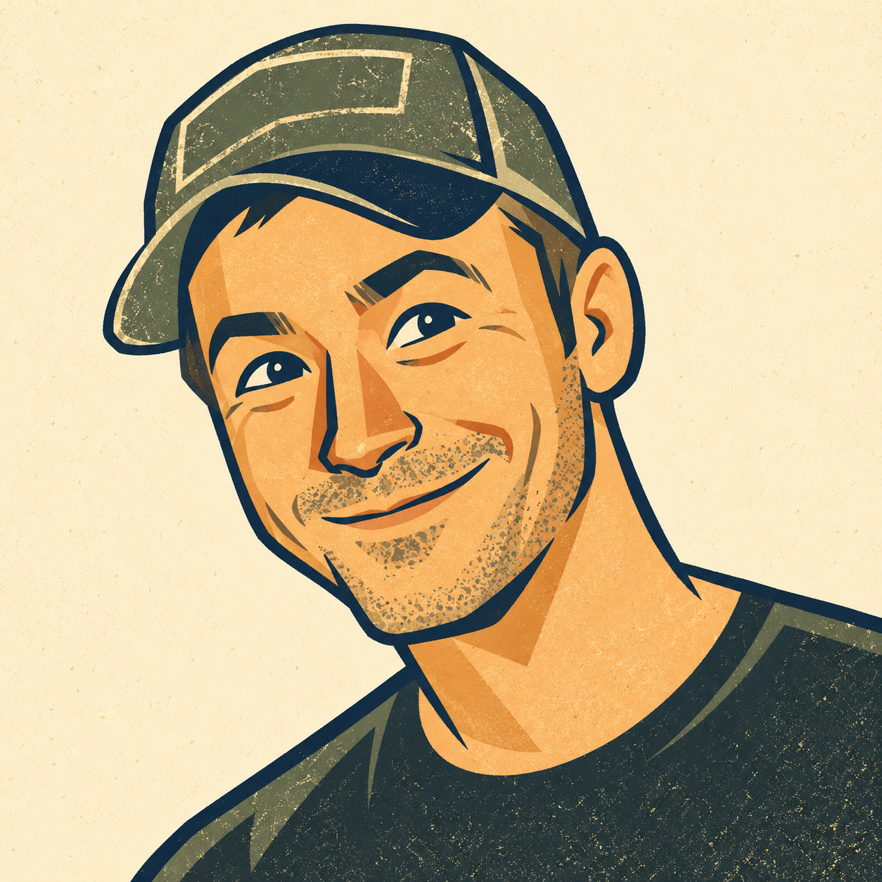 Illustrated portrait of Dave