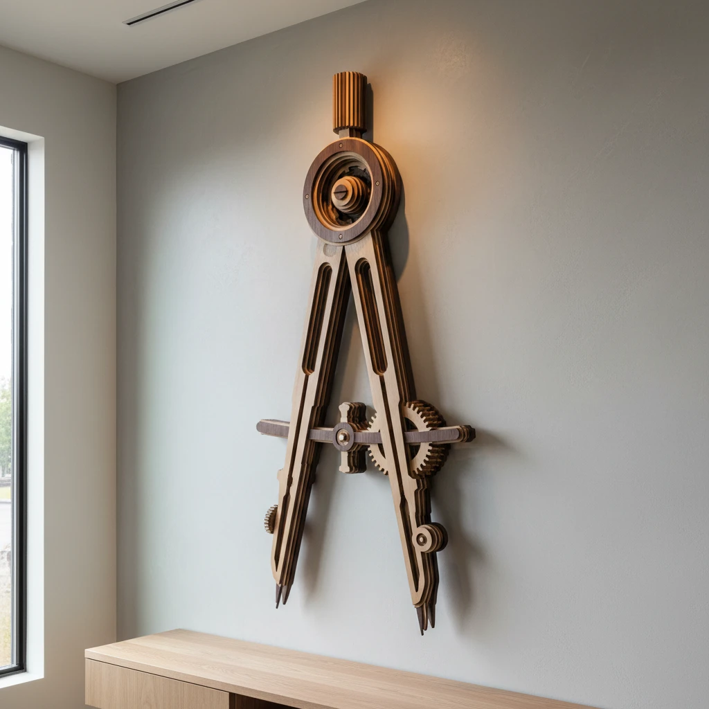 The Drafting Compass decorative wall art