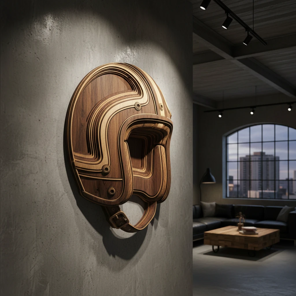 The Motorcycle Helmet wall art