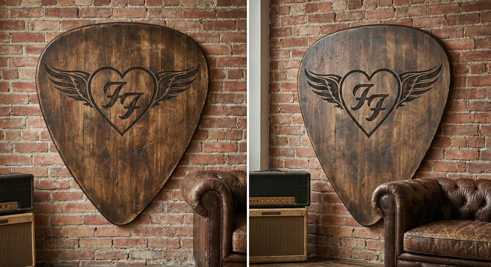The Winged Guitar Pick wall art