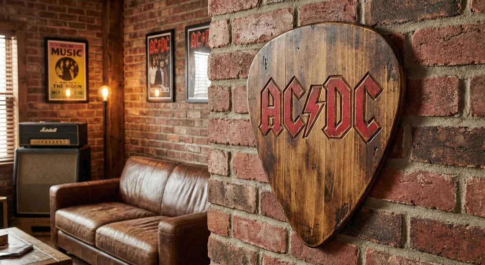 The Rock Guitar Pick wall art