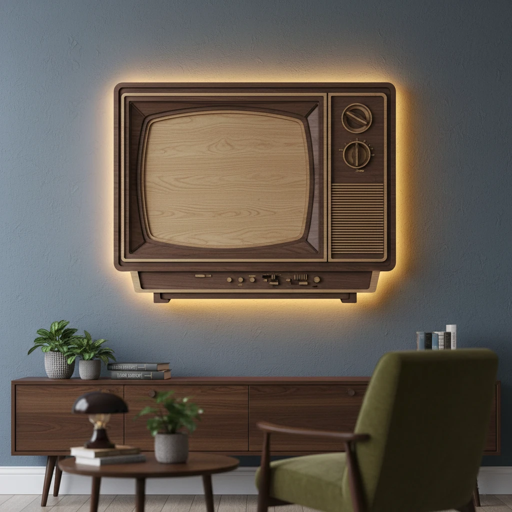 The Vintage TV wall art