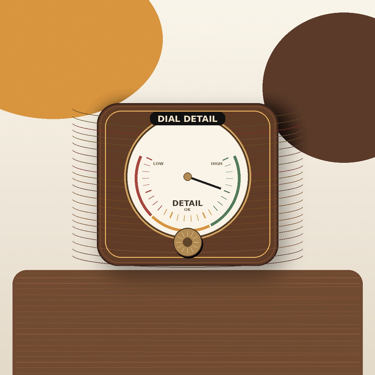 Close-up of analog gauge dial