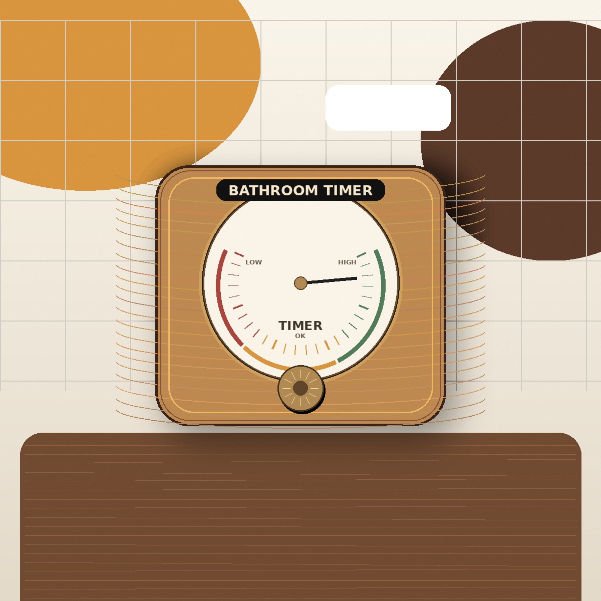 Bathroom Timer handcrafted wooden gauge product image