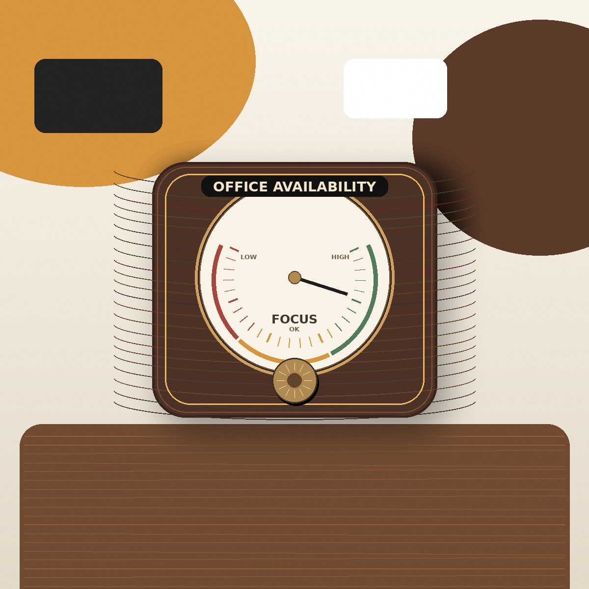 Office Availability Gauge handcrafted wooden gauge product image