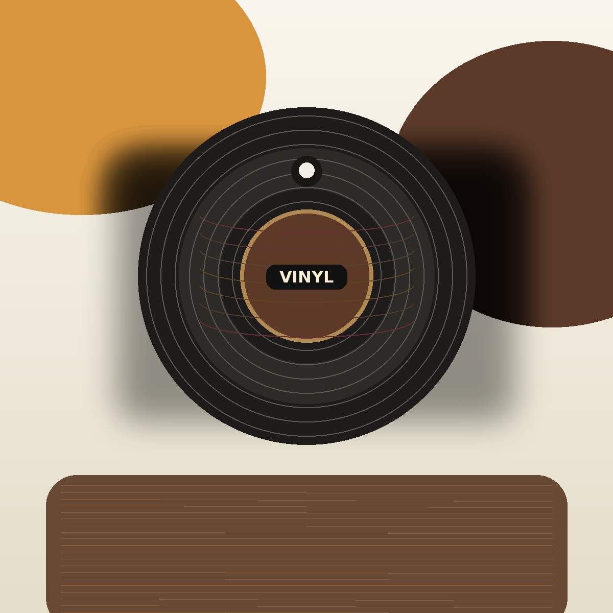 Vinyl Record Relief handcrafted wooden gauge product image