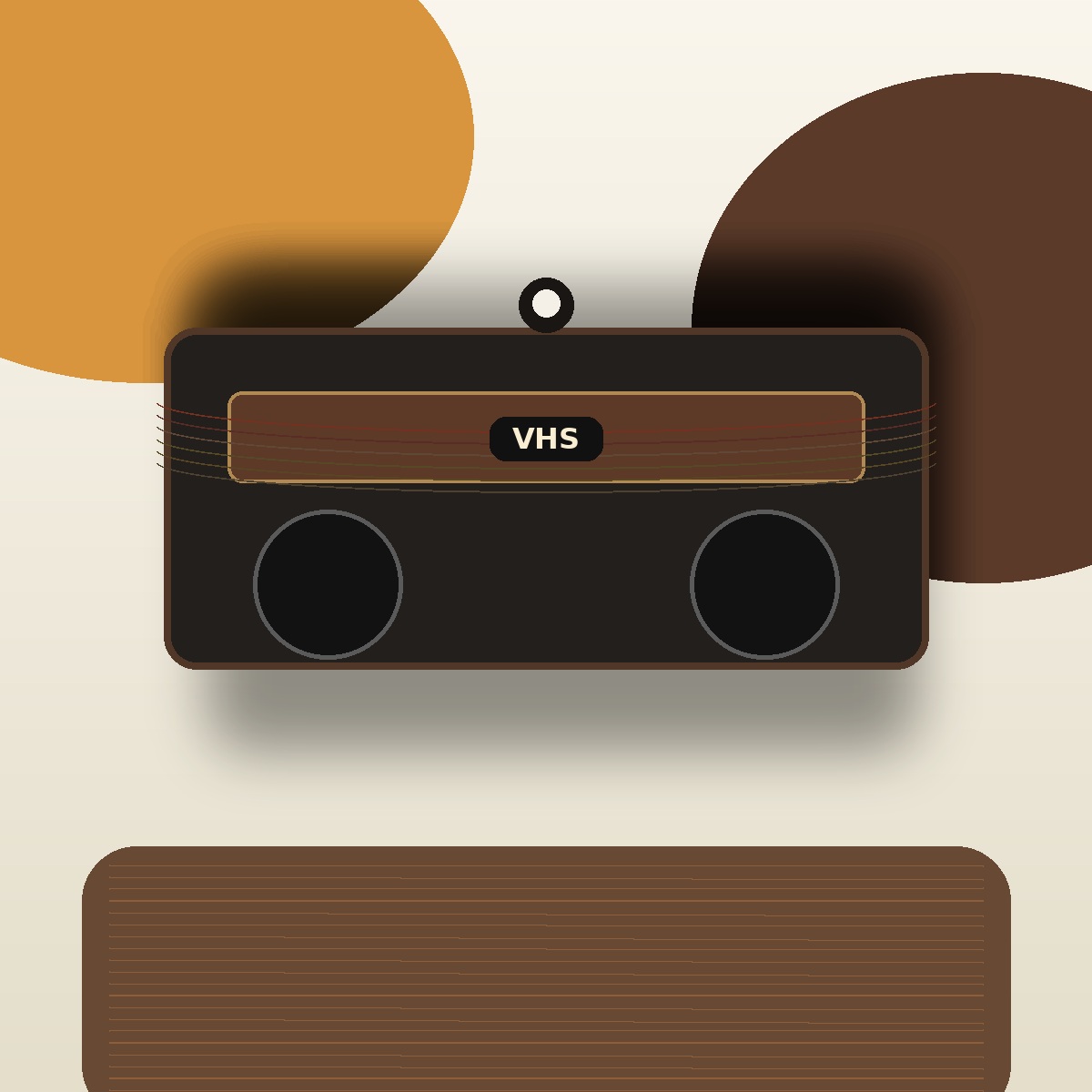 3D VHS tape wood wall sculpture